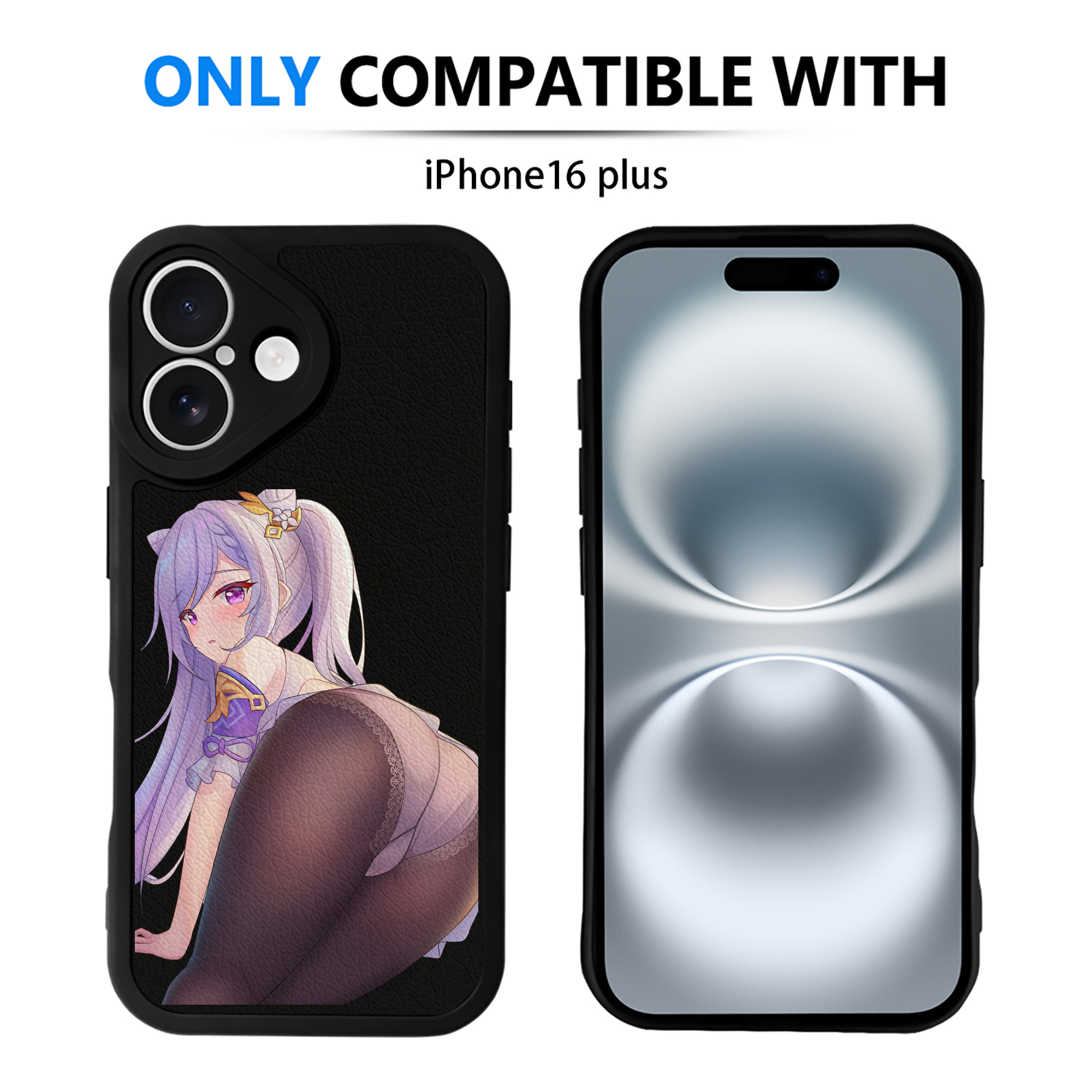 げんし神 刻晴 こくせい genshin Kokusei 【iPhone 16シリーズ対応】シリコンスマホケース（レザー調） 材質：シリコン